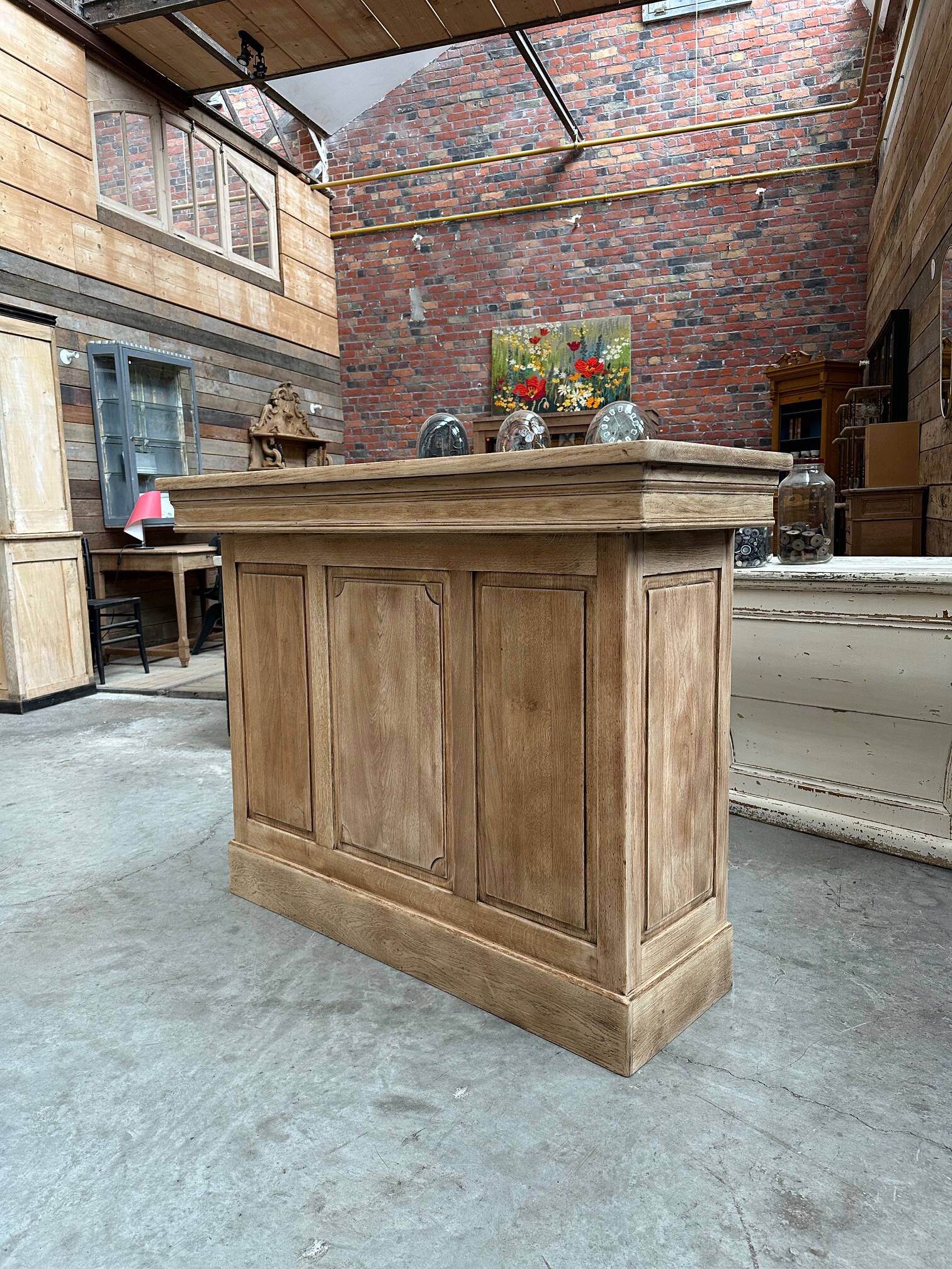 Solid oak bar from the 1950s