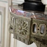 Console D’applique En Bois Sculpté, Patine En Camaïeu De Vert, XVIIIéme S