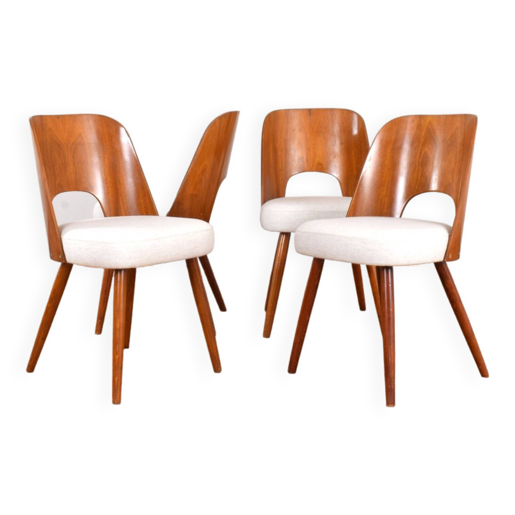 Chaises de Salle à Manger Mid-Century par Oswald Haerdtl pour TON, 1950s, Set de 4