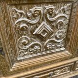 Spanish Renaissance patinated solid wood sideboard