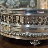 Silver-plated metal table planter from the 1930s
