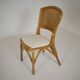 Ensemble table et 4 chaises vintage en rotin esprit Riviera