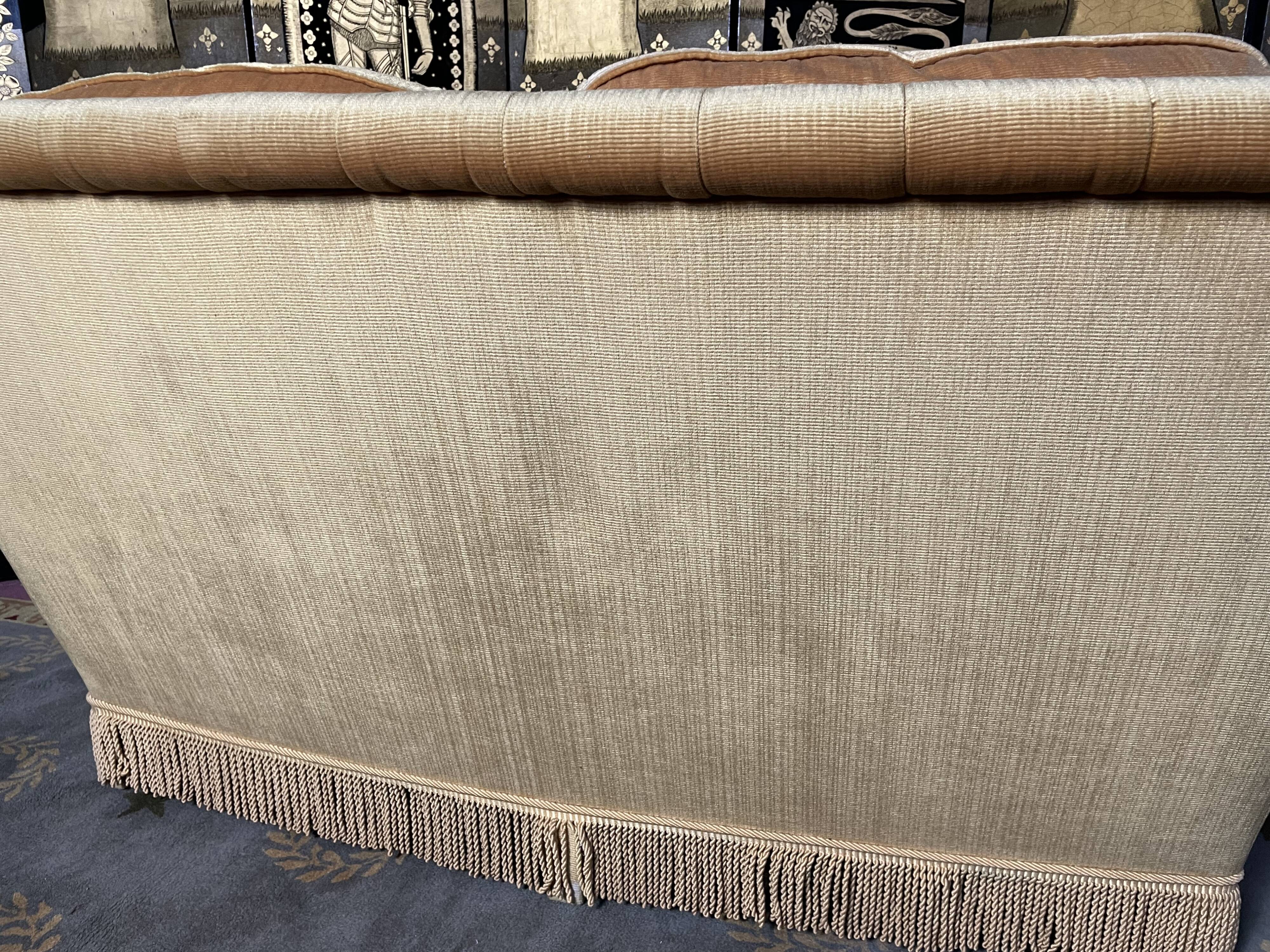 Gold velvet toad sofa