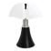 Black "Pipistrello" table lamp by Gae Aulenti for Martinelli.