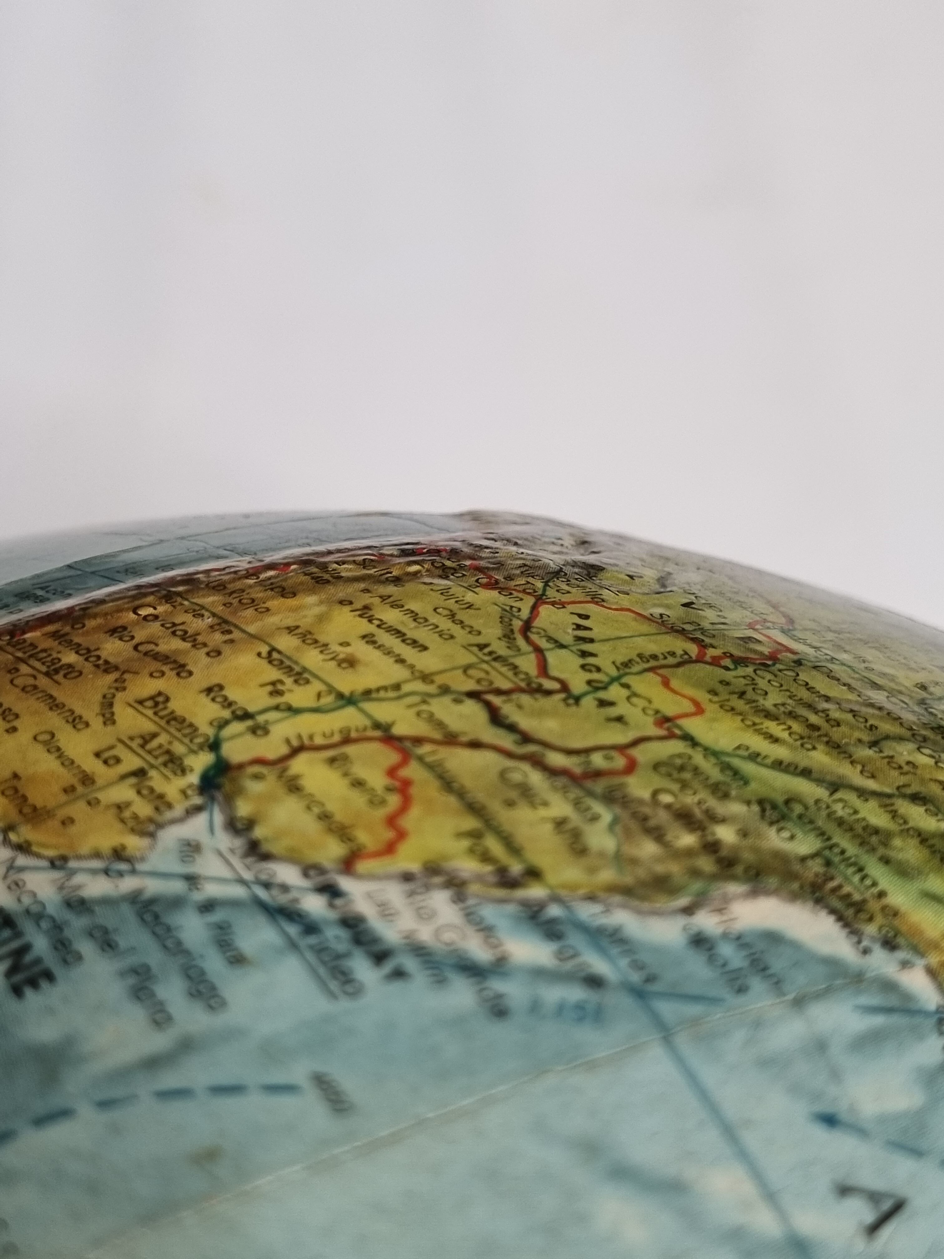 Globe in relief, Scan-Globe Denmark, gyroscope, 30 cm