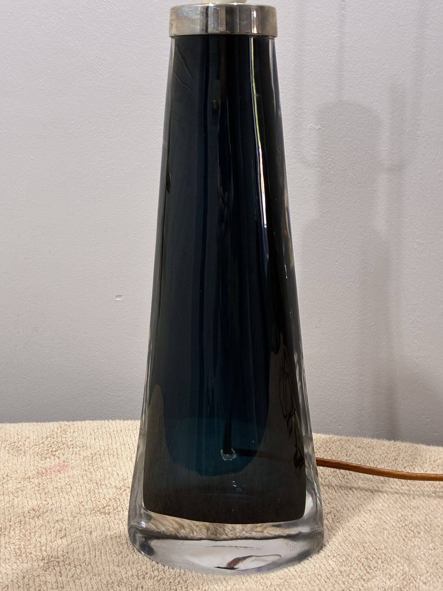 Carl Fagerlund for Orrefors RD 1566 glass table lamp, 1960s