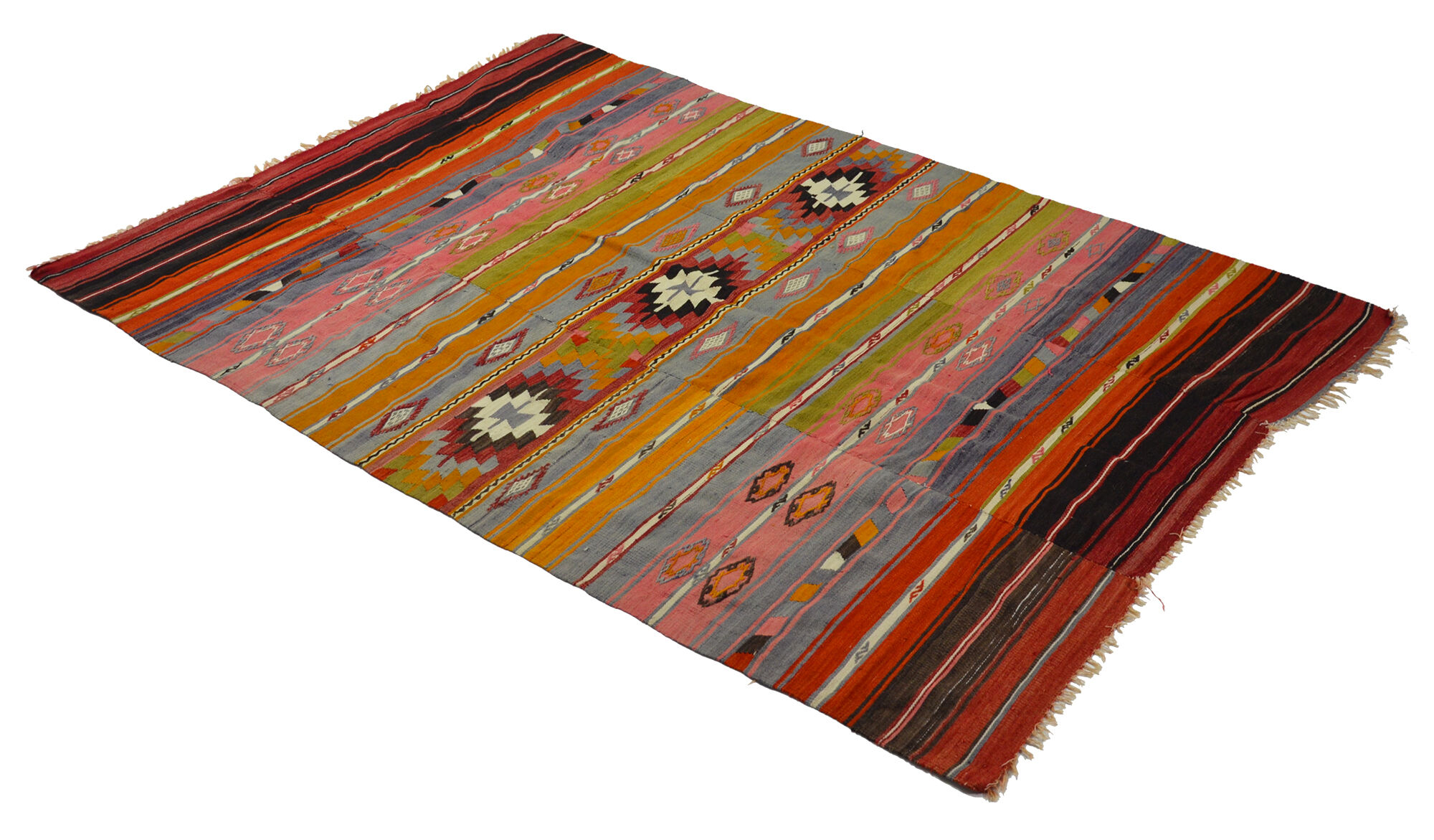 Tapis kilim artisanal anatolien 245 cm x 173 cm