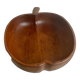 Fruit bowl, apple-shaped salad bowl in teak