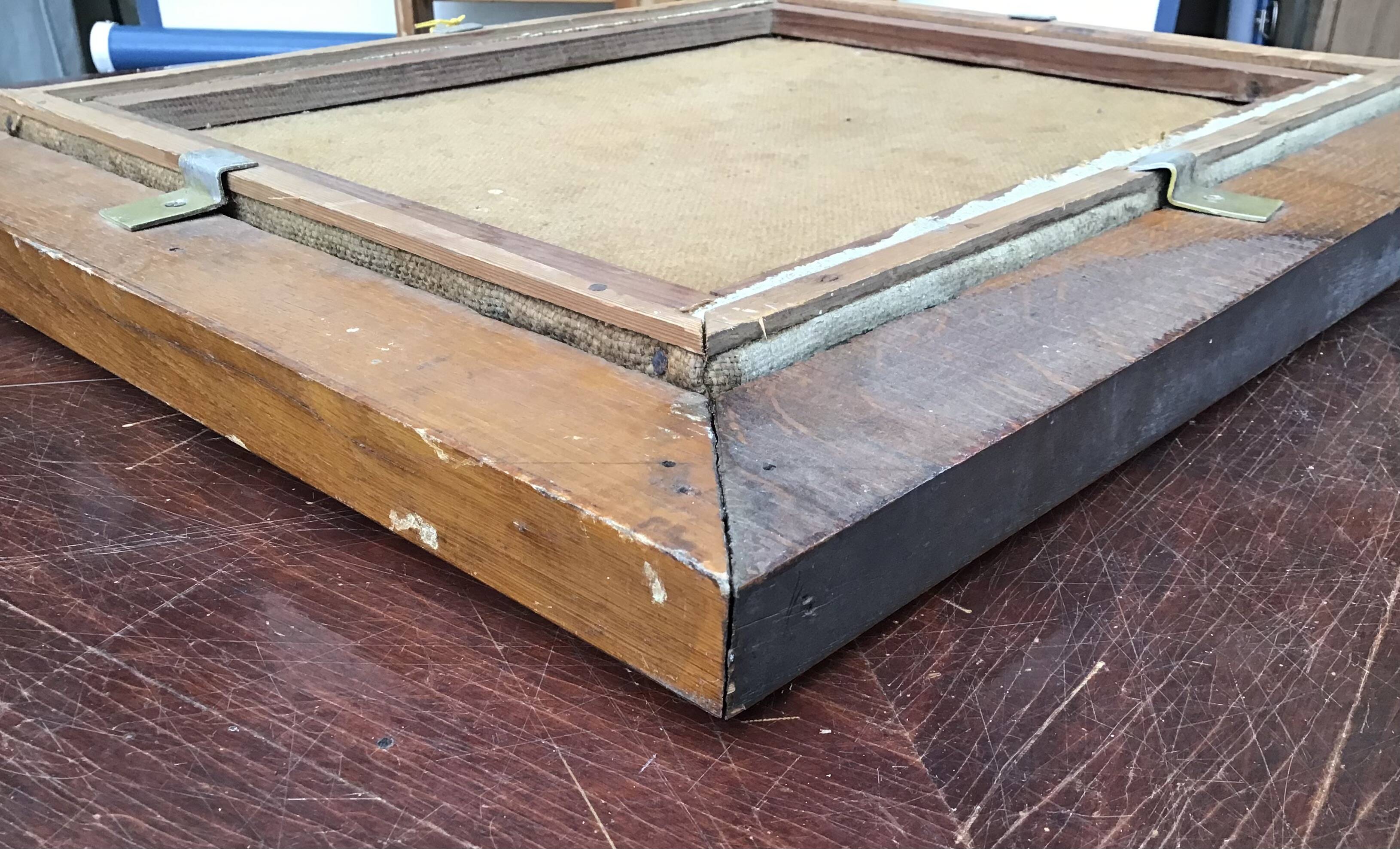 Oil on canvas representing a gypsy or fairground camp