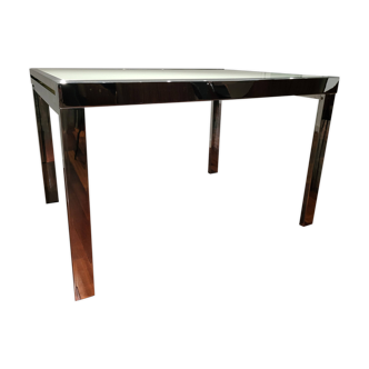 Chrome & glass table