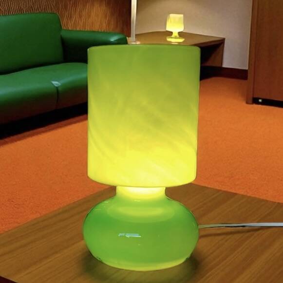 Ikea Lykta Green Side Lamp - Mushroom Lamp - 90s