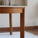 80s round extendable oak dining table