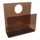 Porte-revue plexiglas fumé années 70.