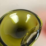 Murano Sommerso glass shell bowls Cenedese Vetri, 1960s