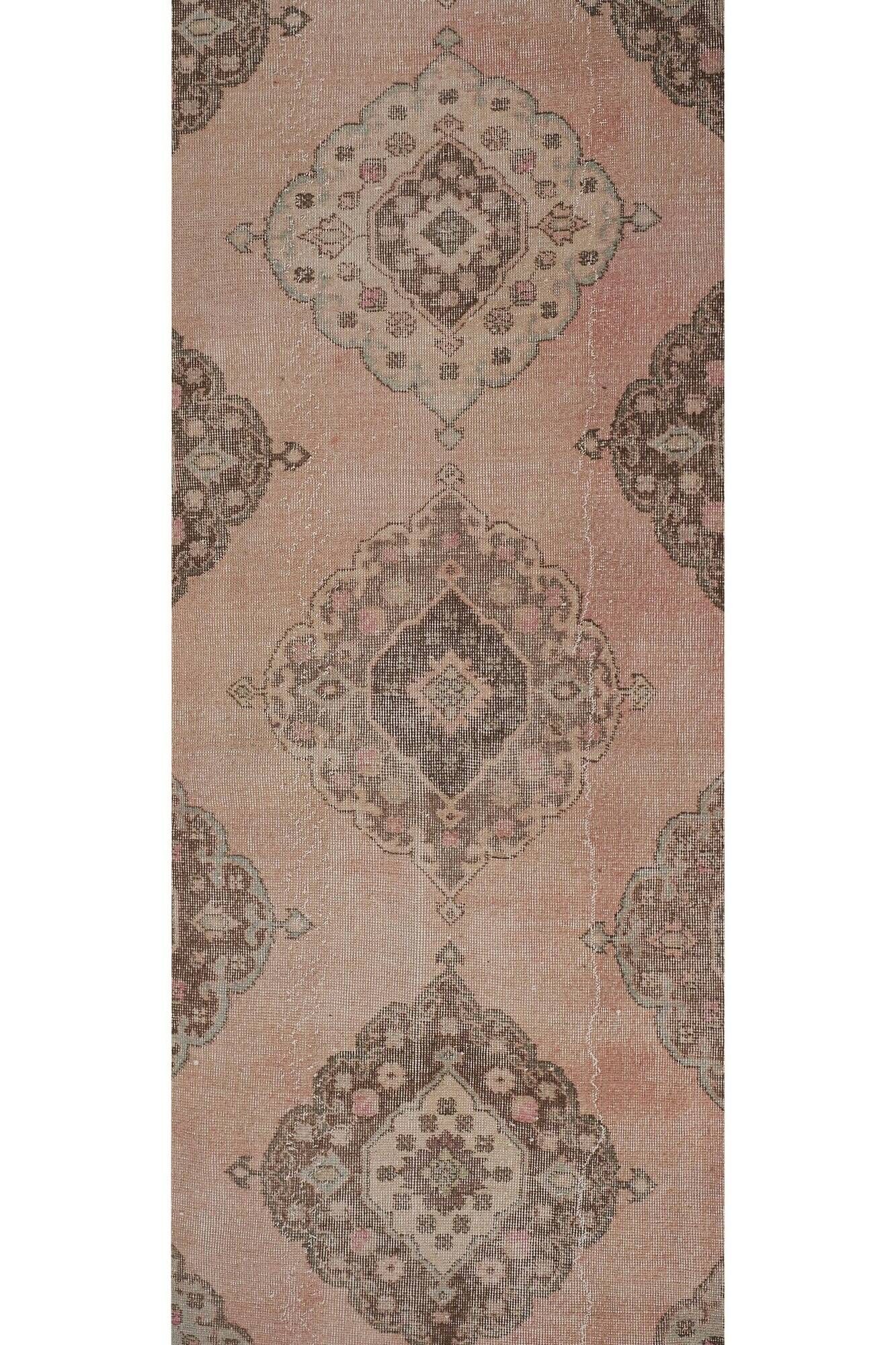 Vintage Turkish hallway rug 86x733 cm