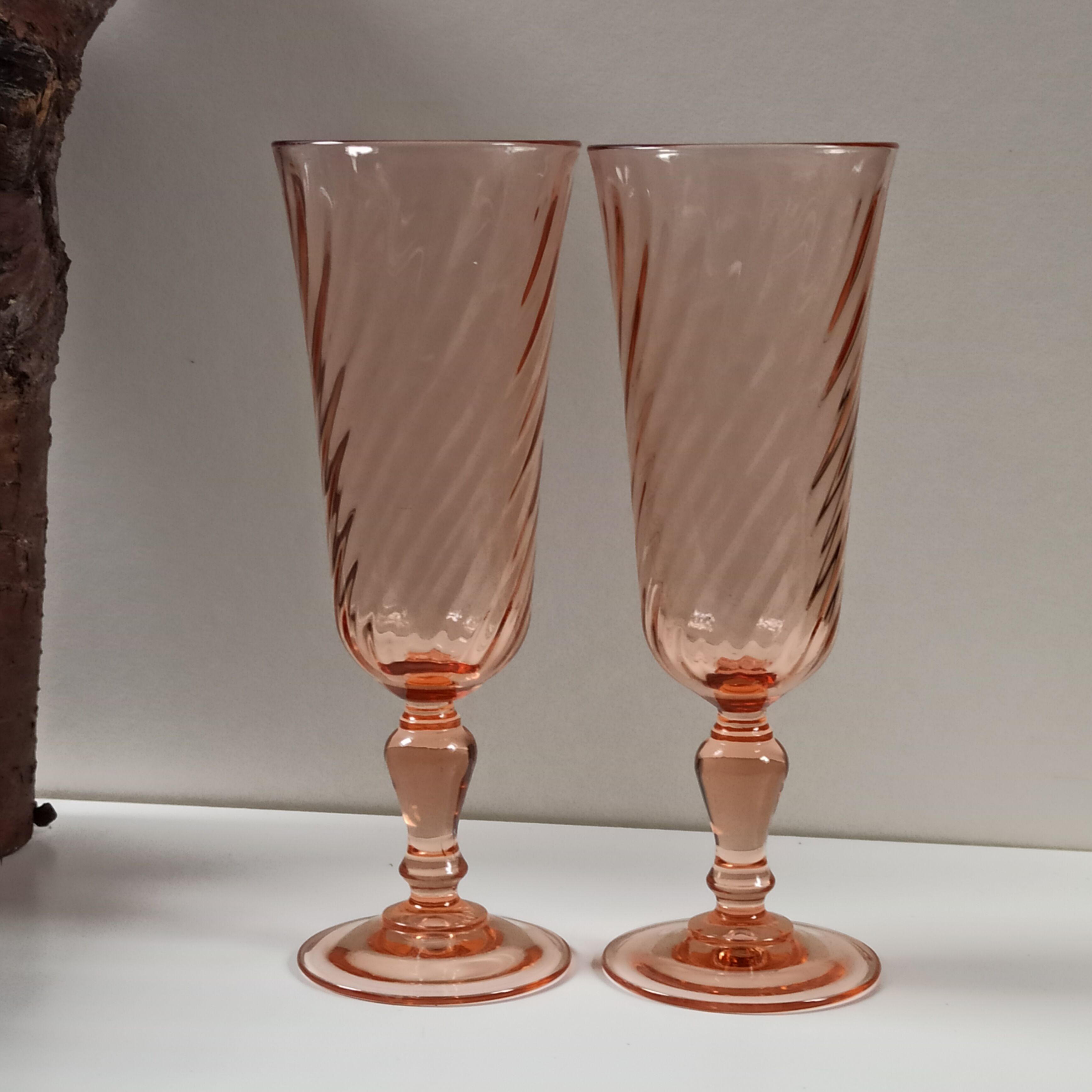 2 Rosaline Luminarc flutes