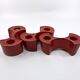 3 red ceramic candlesticks • Cari Zalloni • Steuler • 1970