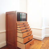 Small metier furniture chest of drawers with display case