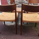 4 Danish chairs by Poul Volther for Frem Rolje, 1960s.