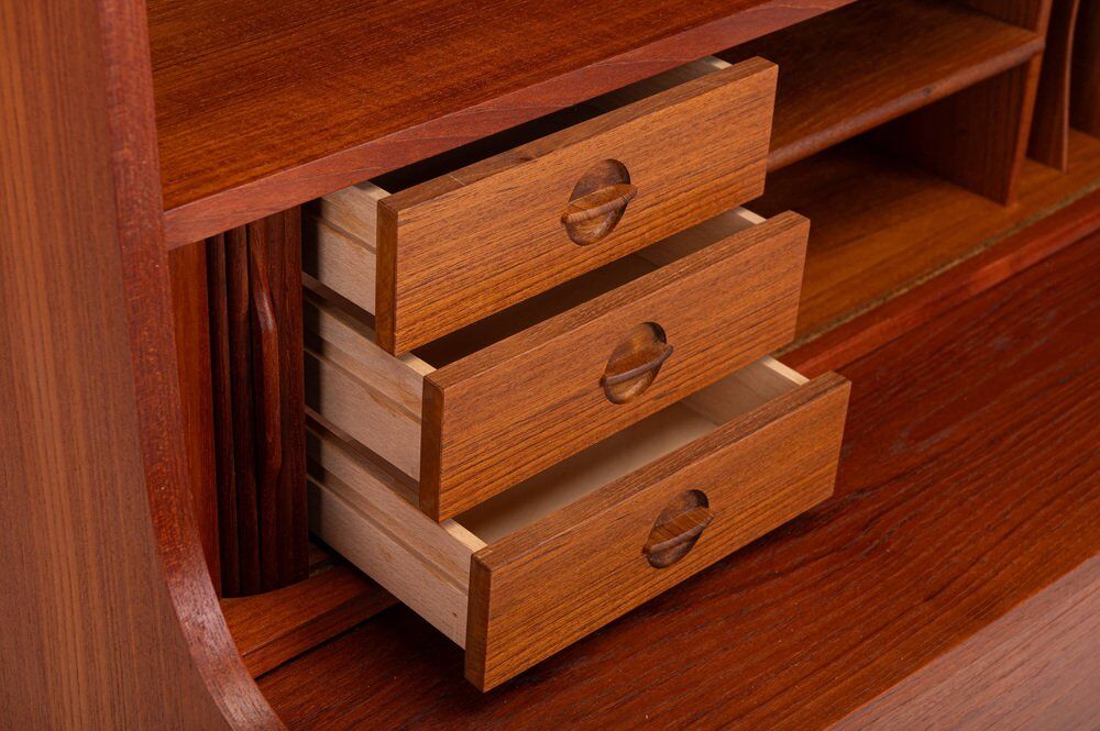 Danish teak bookcase by Johannes Sorth for Nexø, 1960s