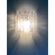 Pair of Contemporary Hammered Strips ”Listelli” Murano Glass Chromed Wall Sconces by Simoeng