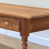 Console victorienne allongée en pin mélis méditerranéen — Fin du XIXe siècle