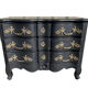 Black and brass chest of drawers