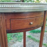 Old Louis XVI style bedside table marble top