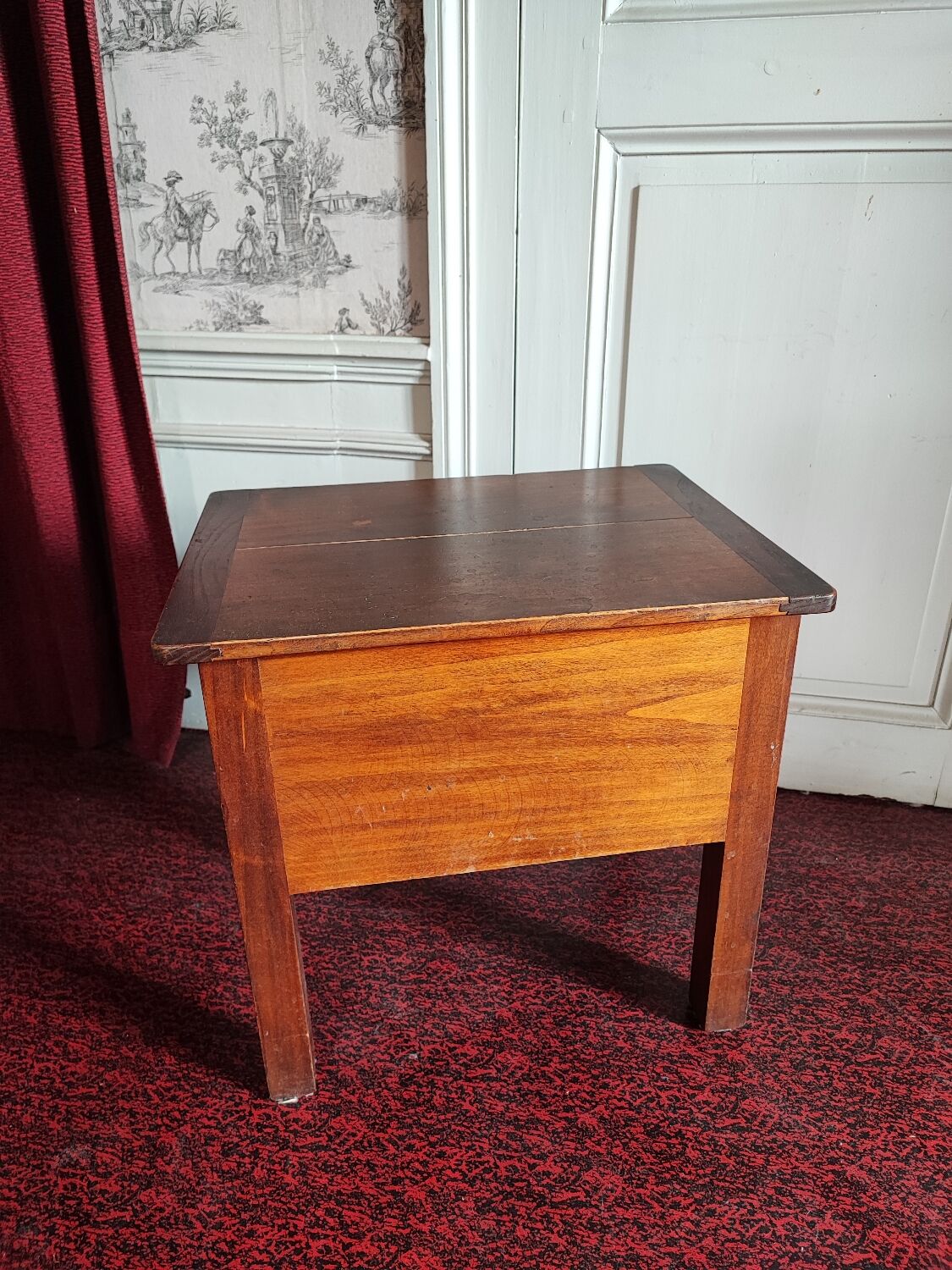 Wooden storage stool