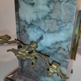 Garniture de cheminée pendule et candélabres Napoléon III