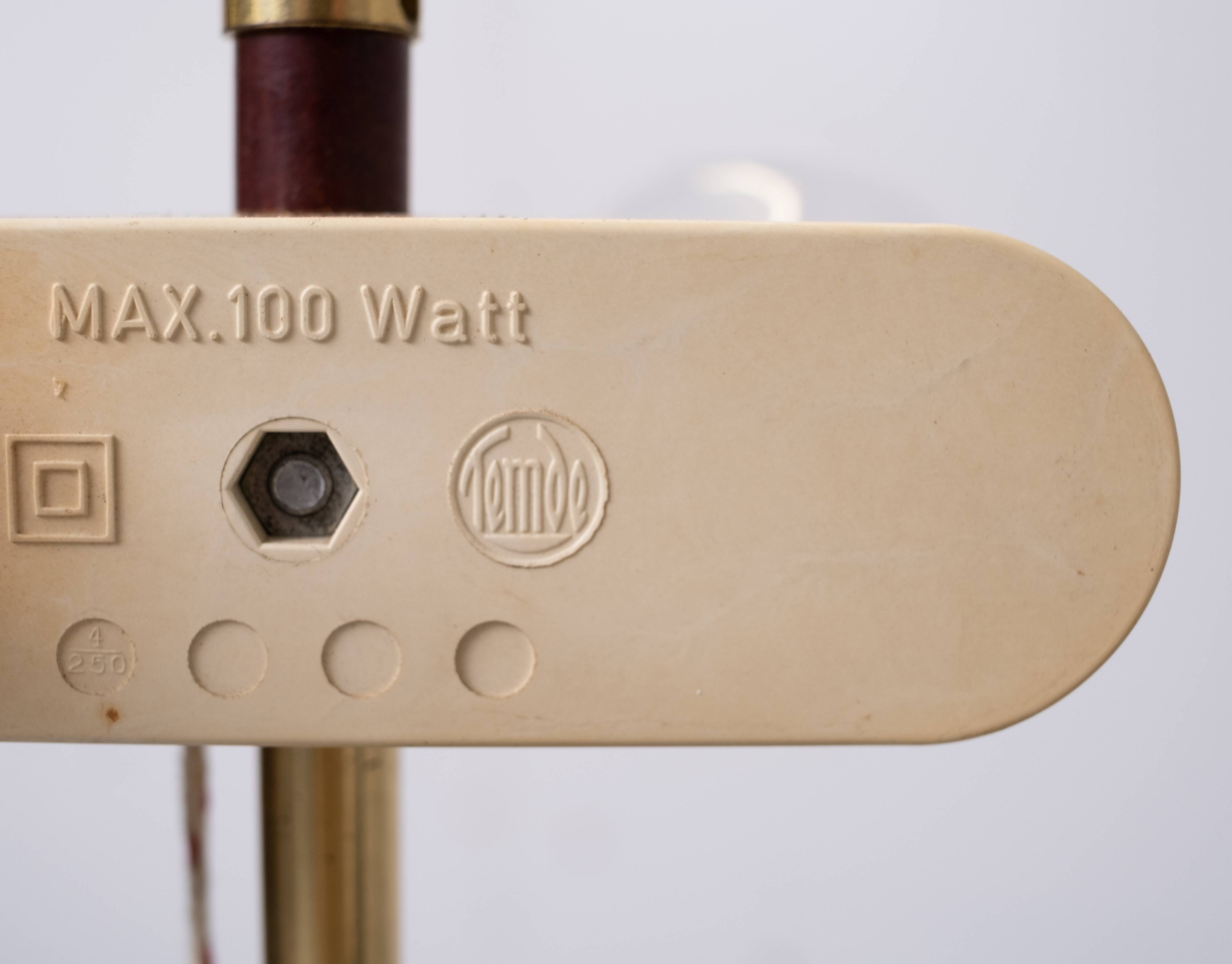 Lampadaire en teck Temde, années 1960