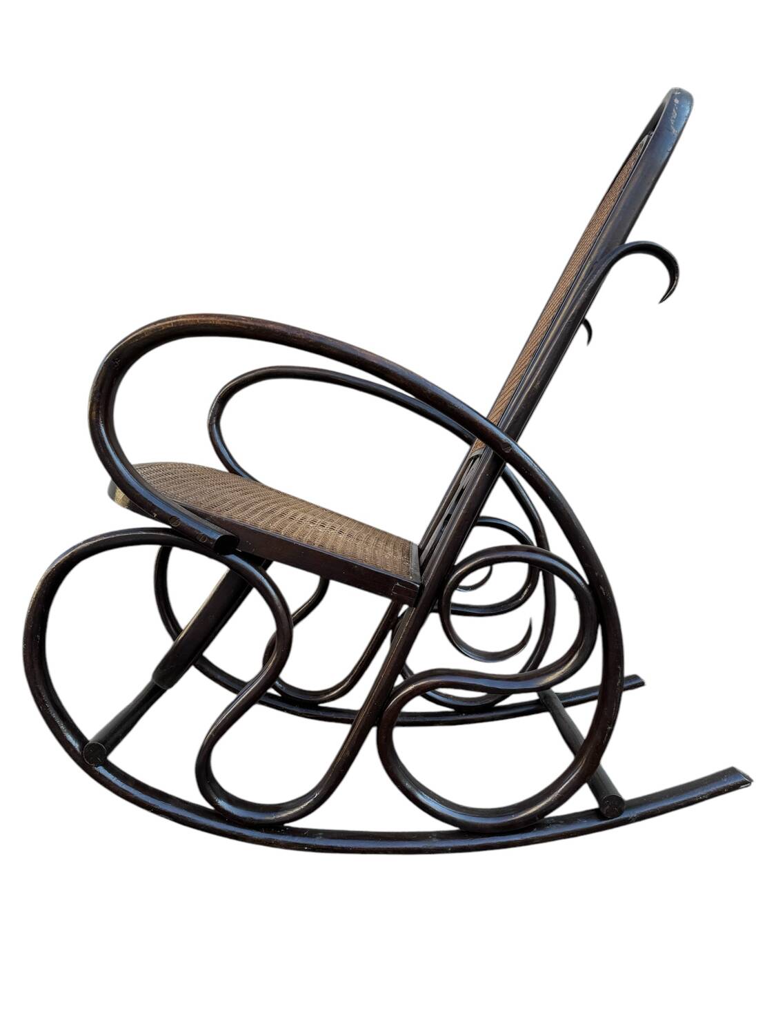 Set de 2 Rocking-chairs Style Thonet Cannée