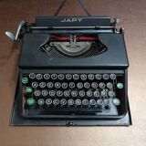 Machine a écrire portative Japy métal Noir Mat années 1950