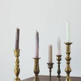 Vintage Brass Candlesticks, 1960s, Set of 5
