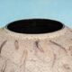 Vintage ceramic vase with glossy lava glaze, foreign vase from the 1960s.