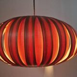 Large Rare Midcentury Veneer Pendant ULUV, 1960s