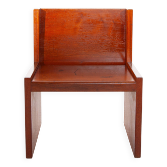 Brutalist Solid Bench, Side Chair, 1960s, Belgium