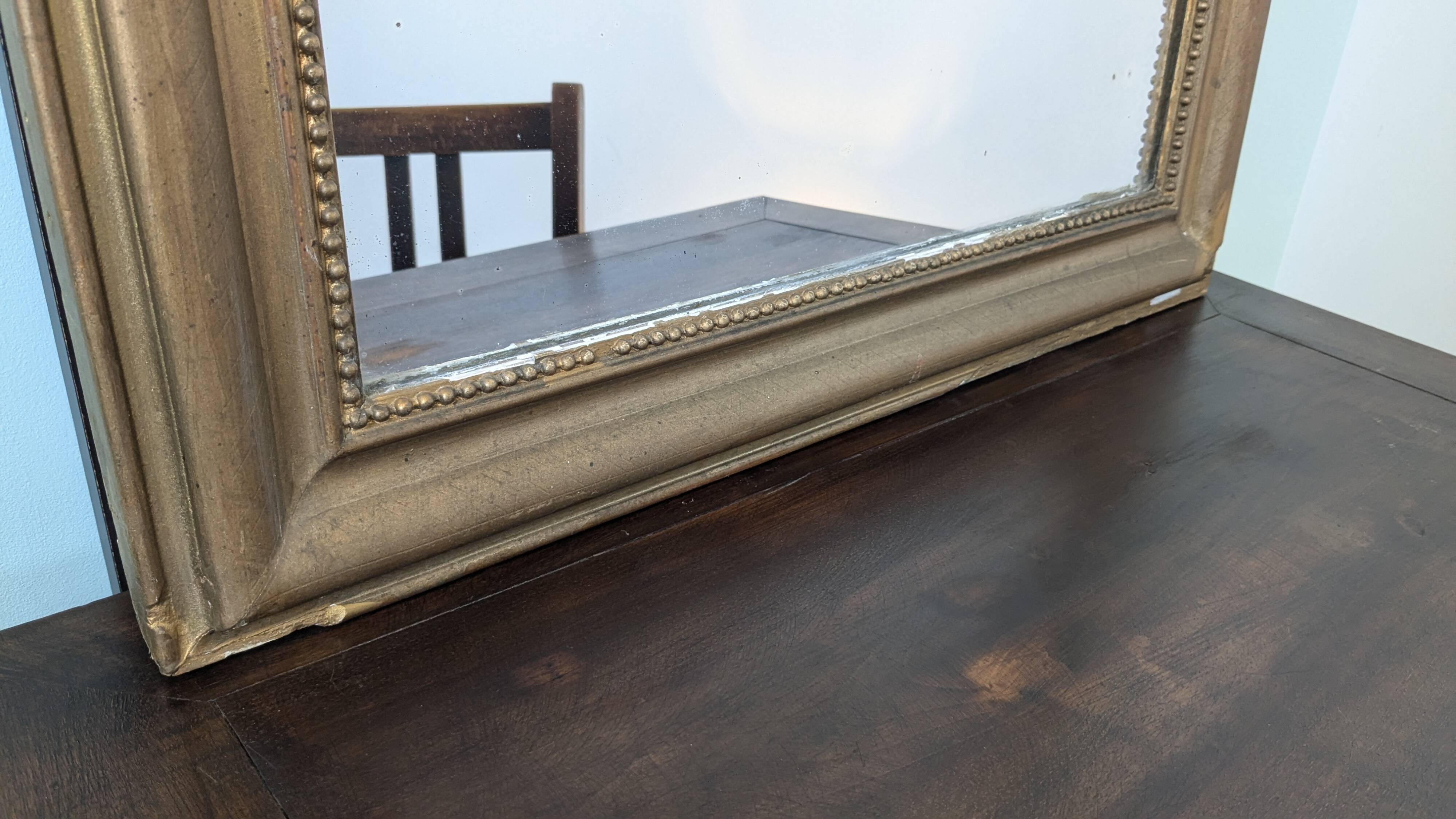 Louis Philippe period gilded mirror 86 x 66 cm