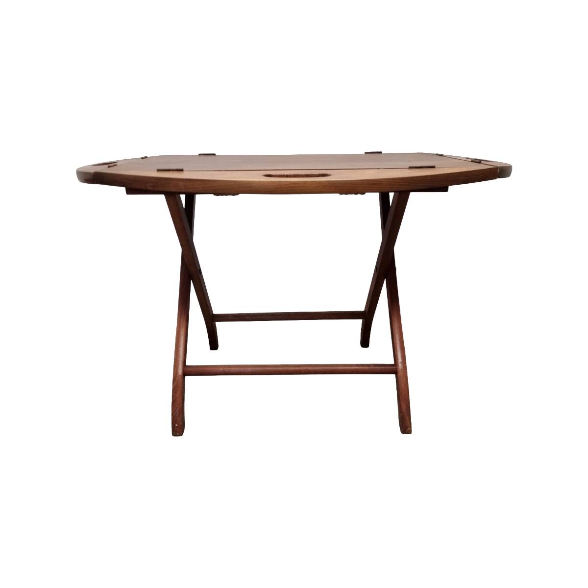 Vintage Mahogany Coffee Table With Tray, 1970s