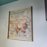 Old school map of geography of Australia and Asia double-sided