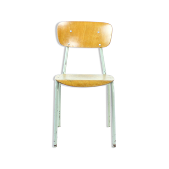 School Chair In Metal And Plywood, Kovona, Czechoslovakia 1960s