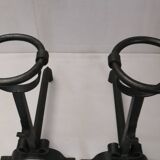 Chenet Landier à bol ancien fonte cheminée accessoire