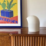 Lampe de table en céramique blanche organique, Italie 1970