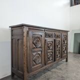 Brutalist sideboard in the spirit of Dudouyt.