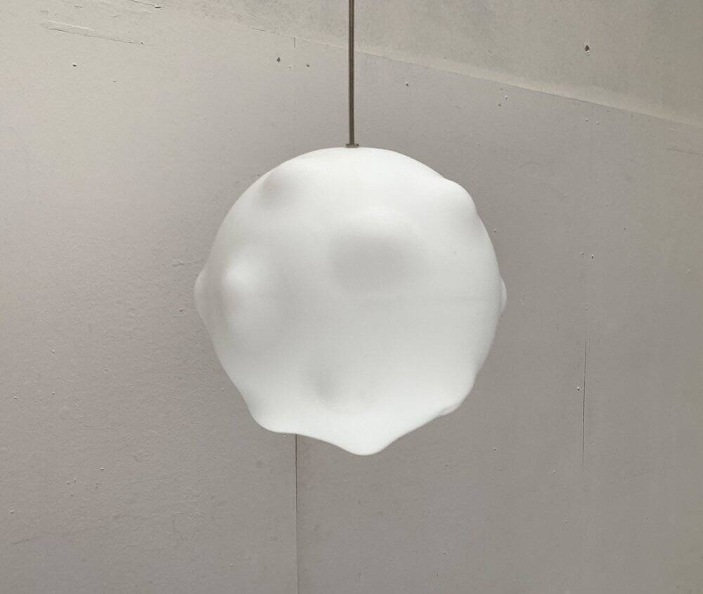 Glass suspension lamp Lampoon postmodern by Aldo Cibic for Foscarini