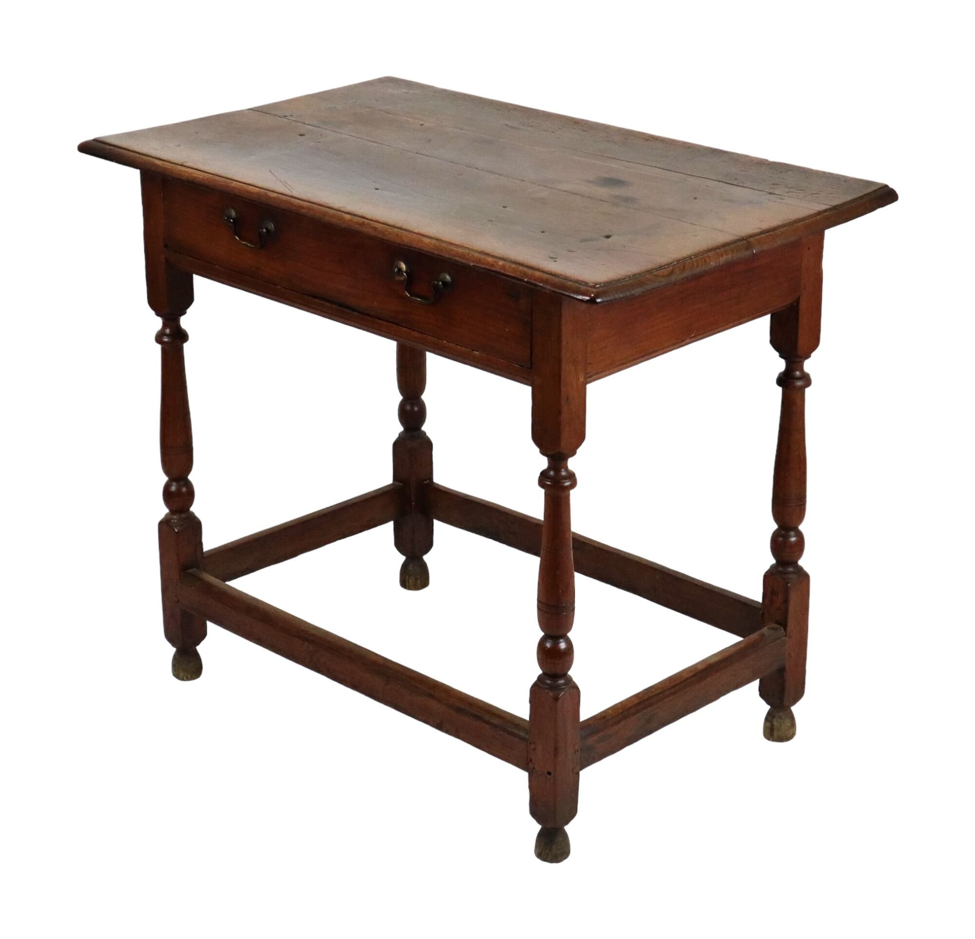 English table drawer lowboy antique solid oak 18th century 94cm