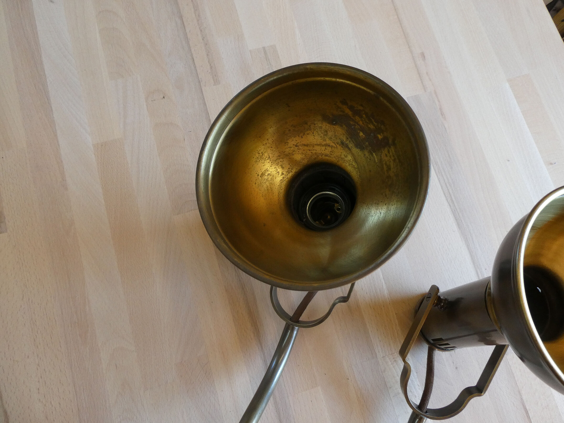Pair of design wall lamps by Sergio Bernardi Bronze - Italy