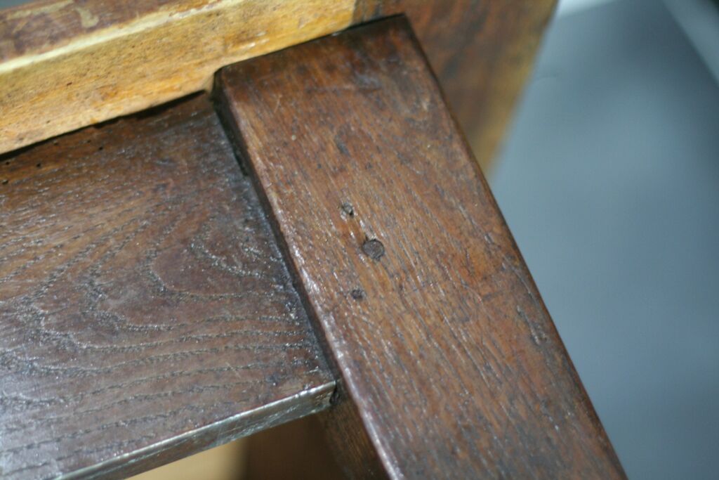 Rustic farm house table with one drawer 1930