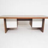 Large wenge desk, attributed to 't Spectrum, The Netherlands 1950's