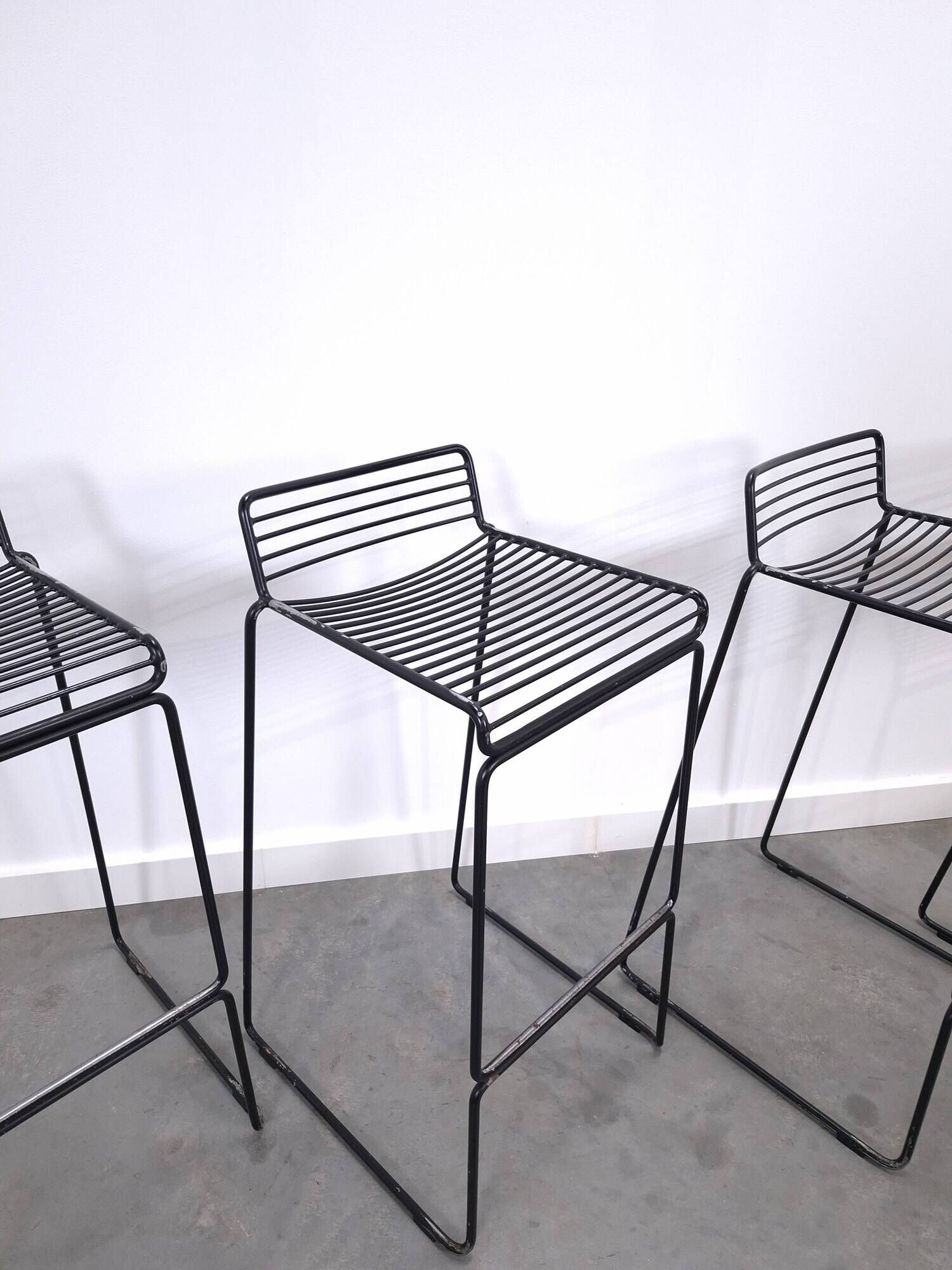 Set 4 x Zwarte HAY barkruk, Hee Welling